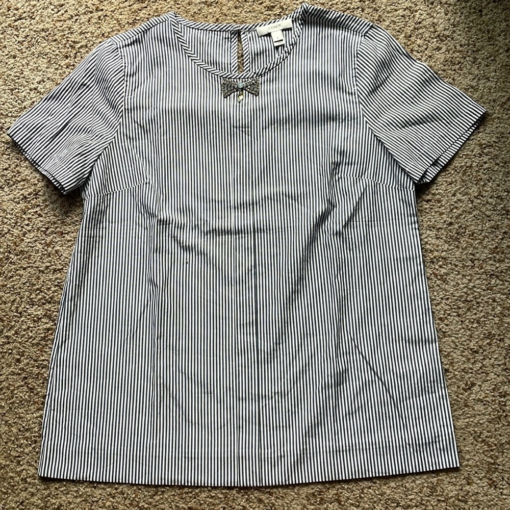 JCrew blouse with crystal bow size 2